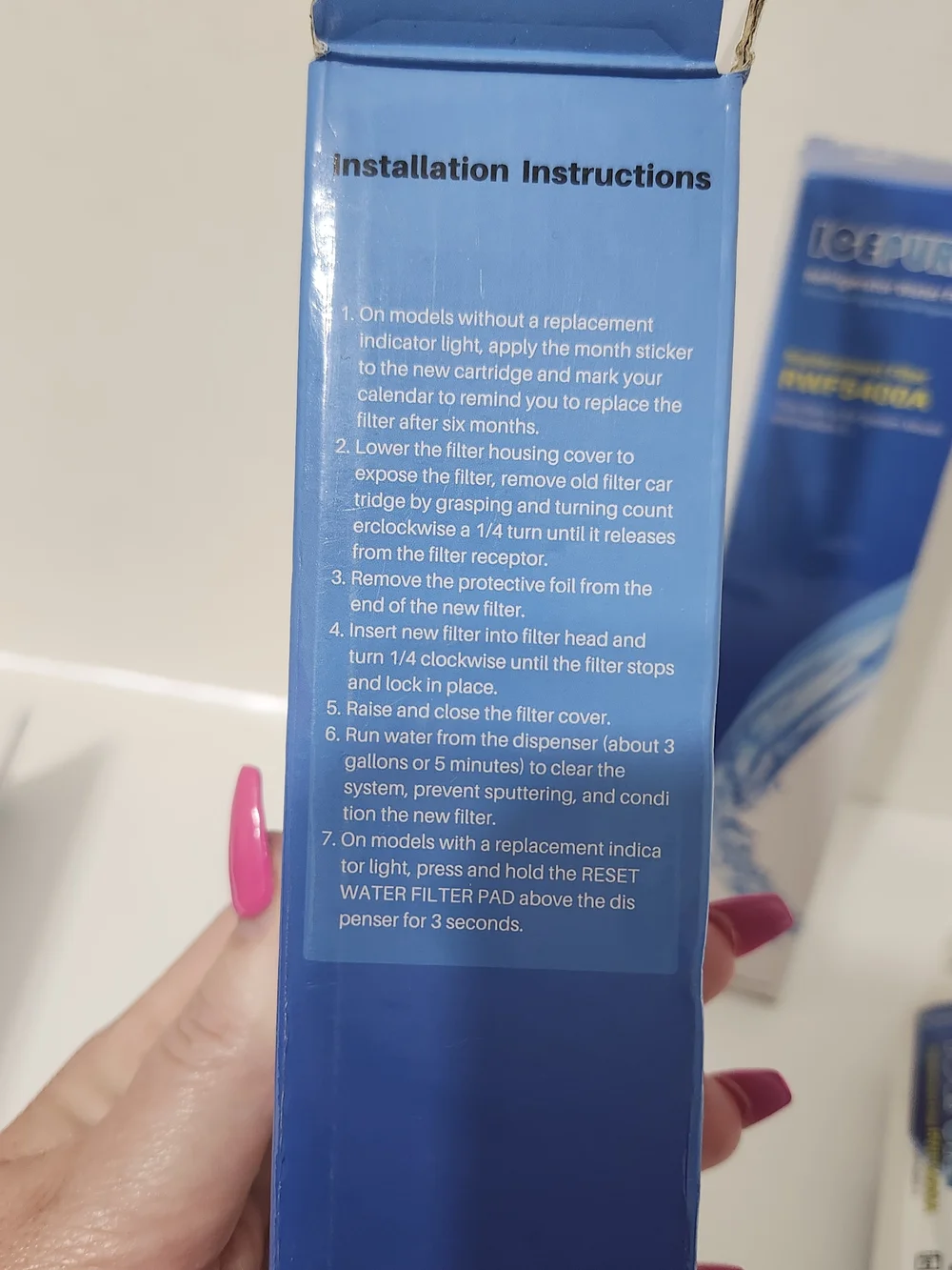 RWF5400A Refrigerator Water Filter 2 Pieces Clean Water Kitchen Office Garage